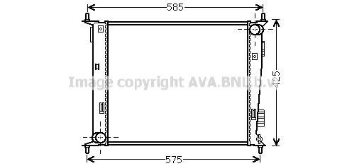 AVA QUALITY COOLING Радиатор, охлаждение двигателя KA2135